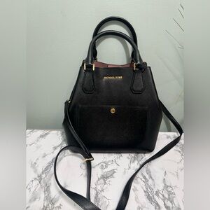 Michael Kors Saffiano Leather Greenwich Grab Bag Satchel Purse-/long Strap